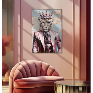 OBRAZ NA PŁÓTNIE KING -B- W RAMIE 82X4,5X122 cm